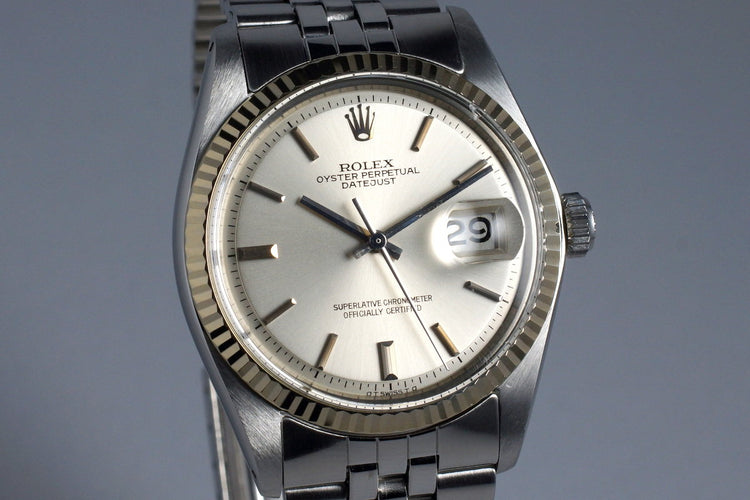 1972 Rolex Datejust 1601 Silver Sigma Dial