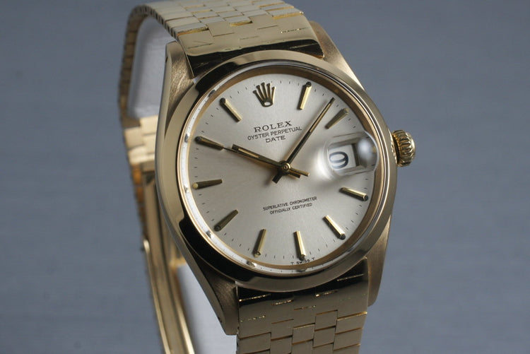1968 Rolex 18K YG Date 1500 with Brick Bracelet