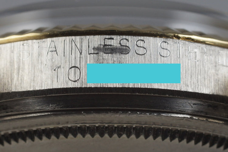 1964 Rolex Two Tone DateJust 1601 Glossy Gilt Black Dial