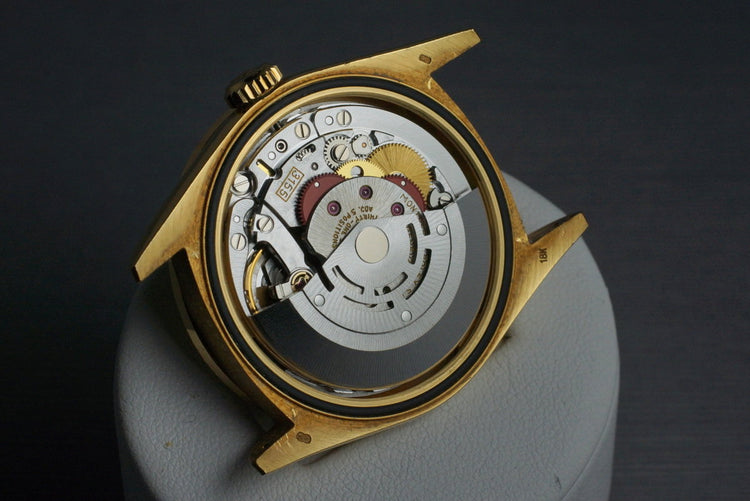 1988 Rolex YG Bark Day-Date 18308 Tapestry Dial with Factory Diamond Bark Bezel