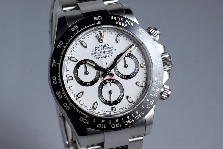 2016 Rolex Ceramic Daytona 116500LN White Dial with Box and Papers