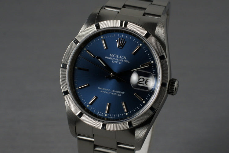 2006 Rolex Blue Dial Date 15210