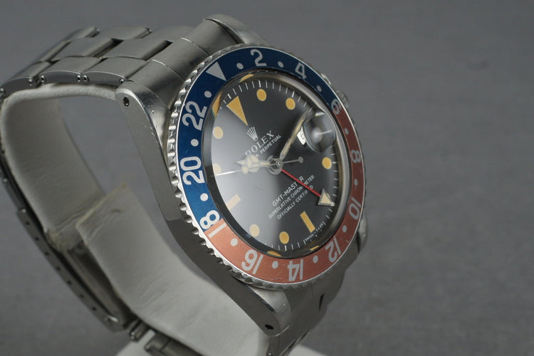 1970 Rolex GMT Ref: 1675 with Mark 1 dial and unpolished case