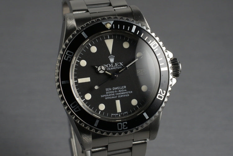 1978 Rolex Sea Dweller 1665 Mark I Dial with Box and Papers