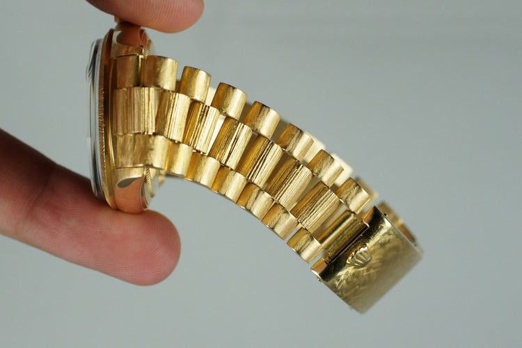 1971 Rolex 18K YG President1807 with Bark and Morellis Finish