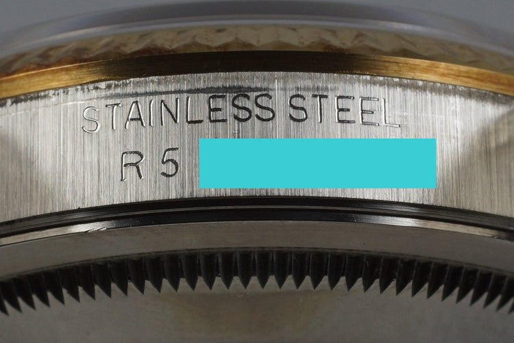 1988 Rolex Two Tone DateJust 16233 Factory Blue Vignette Diamond Dial