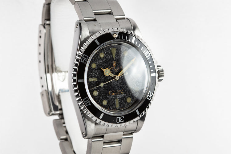 1964 Rolex Points Crown Guard Submariner 5512 Gilt 4 Line "Spider" Dial