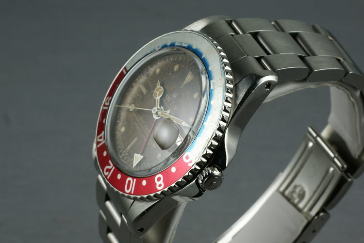 Rolex GMT 1675 Pointy Crown Guard Tropical chapter ring dial