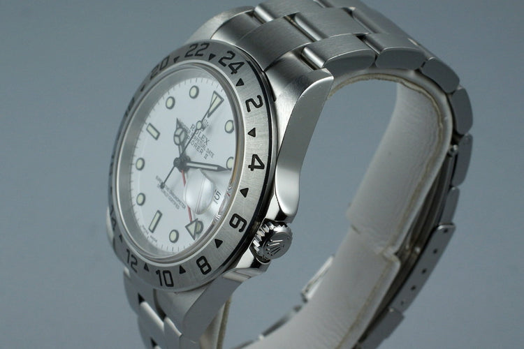 2003 Rolex Explorer II 16570 White Dial