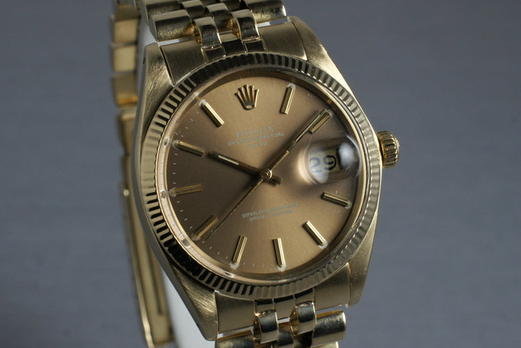 1978 Rolex 14K Date 1501 with Brown Dial