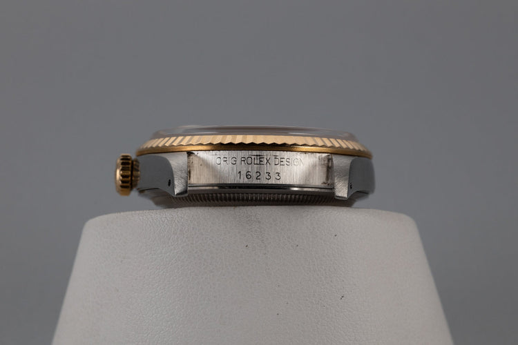 1990 Rolex Two Tone DateJust 16233 with Gold Tapestry Dial