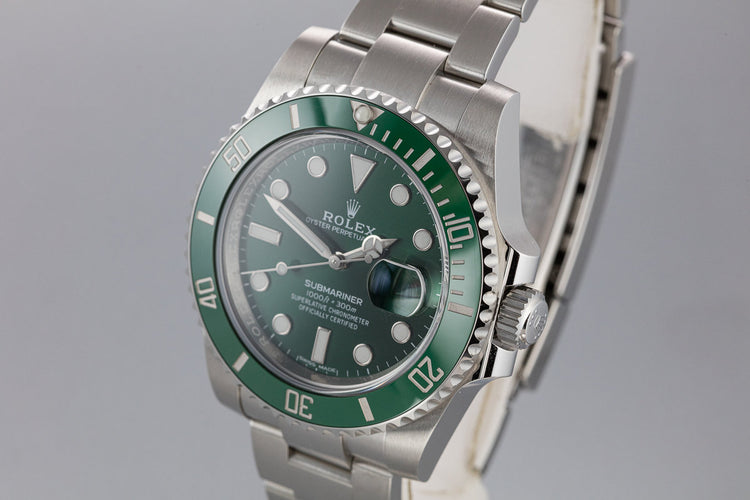 2018 Rolex Green Submariner 116610LV "Hulk" with Box and Papers
