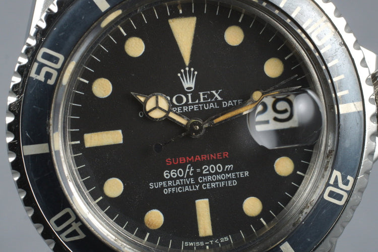 1972 Rolex Red Submariner 1680 Mark VI