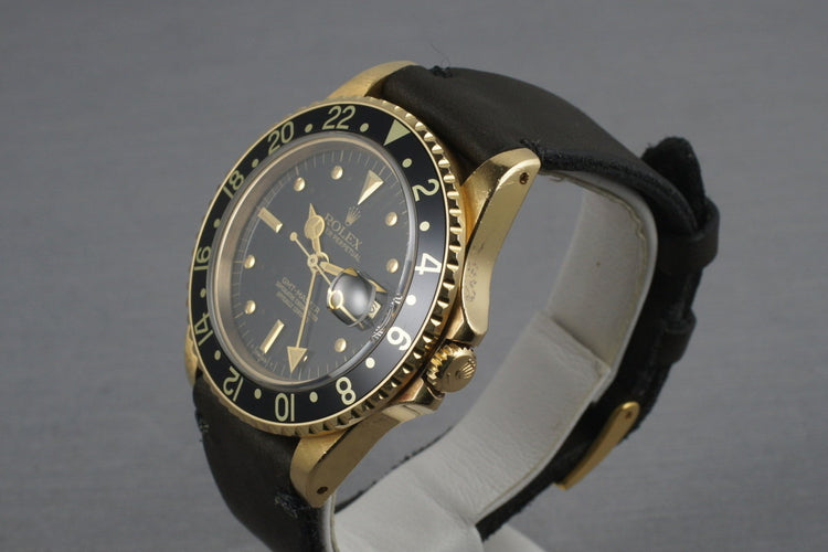 1980 Rolex GMT 18K with Black Nipple Dial 16758