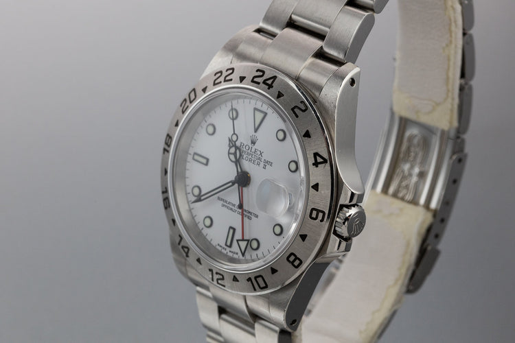 2002 Rolex Explorer II 16570 White Dial