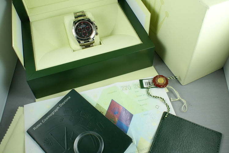Rolex WG Daytona 116509 black dial with papers