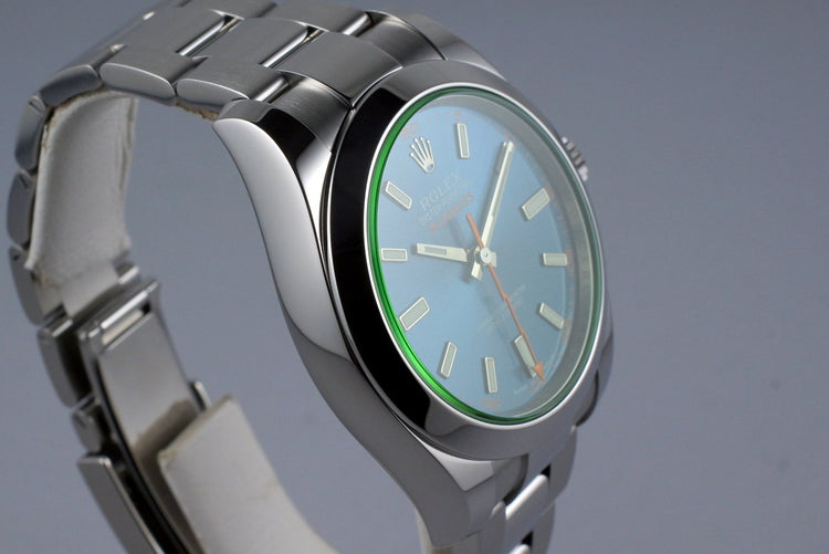 2016 Rolex Milgauss 116400GV with Box and Papers