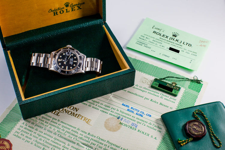1971 Rolex Submariner 1680 with Mark 1 Dial and Box and Papers