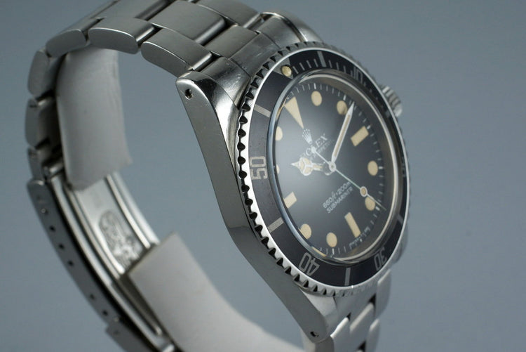 1977 Rolex Submariner 5513 Mark I Maxi Dial with Box and Papers