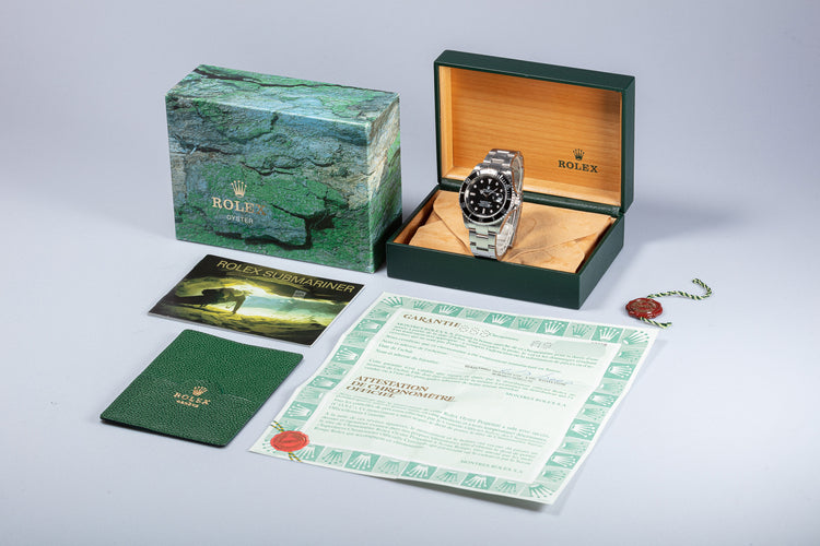 2000 Unpolished Rolex Submariner 16610 with Box & Papers