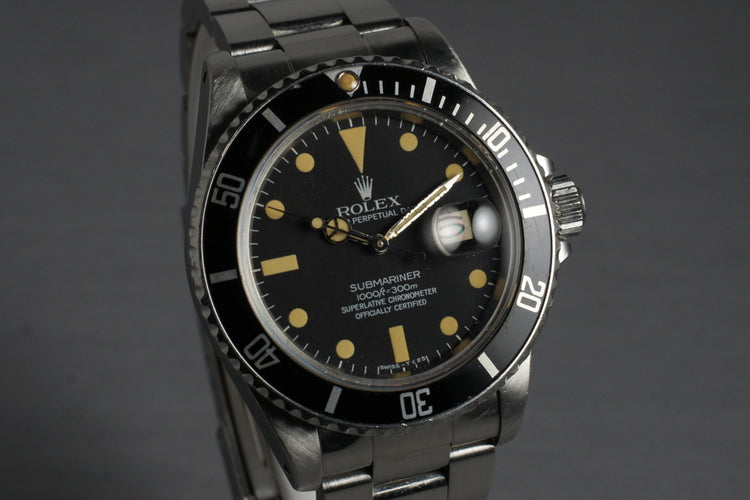 1980 Rolex Submariner 16800 with Box and Papers