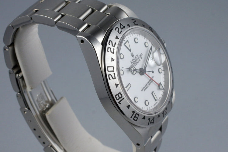 1997 Rolex Explorer II 16570 White Dial