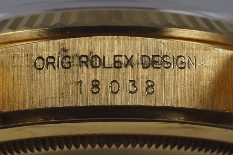 1988 YG Day-Date 18038 Burled Wood Dial