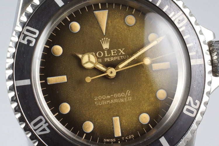 1966 Rolex Submariner 5513 with Tropical Glossy Gilt Dial