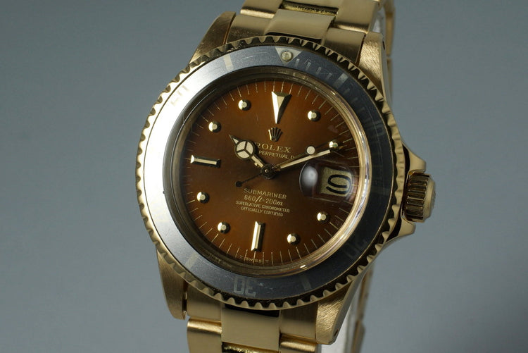 1978 YG Rolex Submariner 1680 Tropical Dial