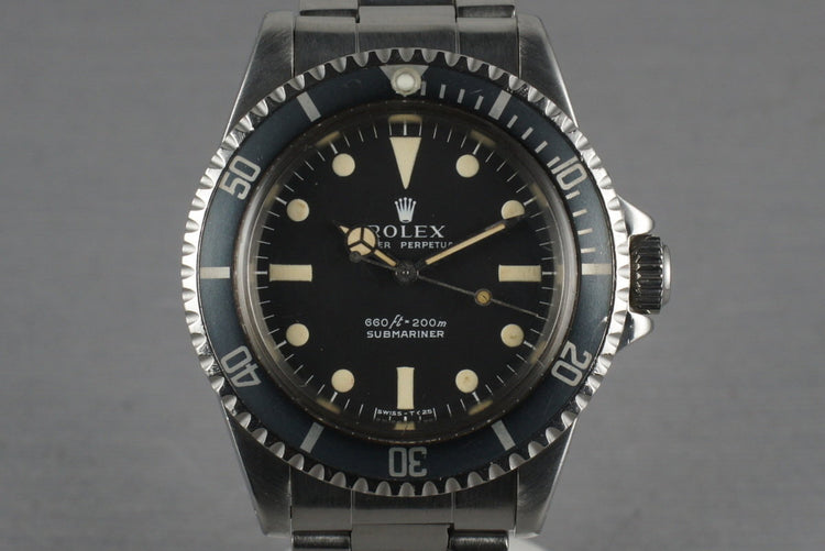 Rolex Submariner 5513 with feet first serif dial