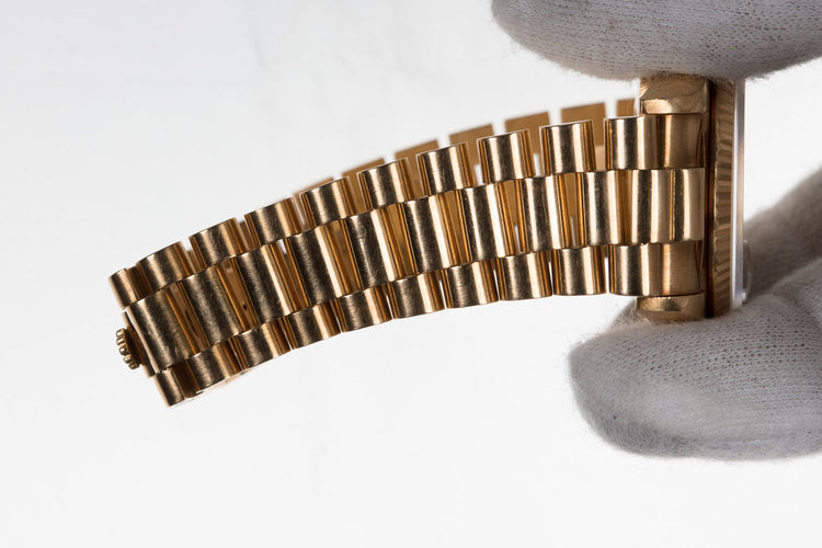 1986 Rolex 18K Day-Date 18038 Tapestry Dial
