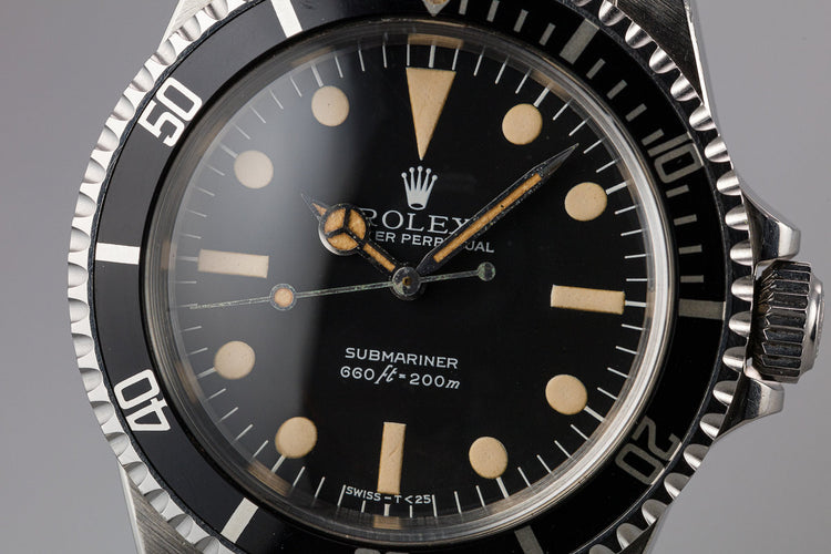 1981 Rolex Submariner 5513 MK III Maxi Dial with Box and Booklets