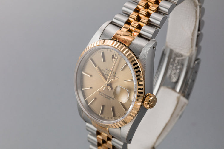 1991 Rolex Two-Tone DateJust 16233 Champagne Dial with Rosy Case Patina