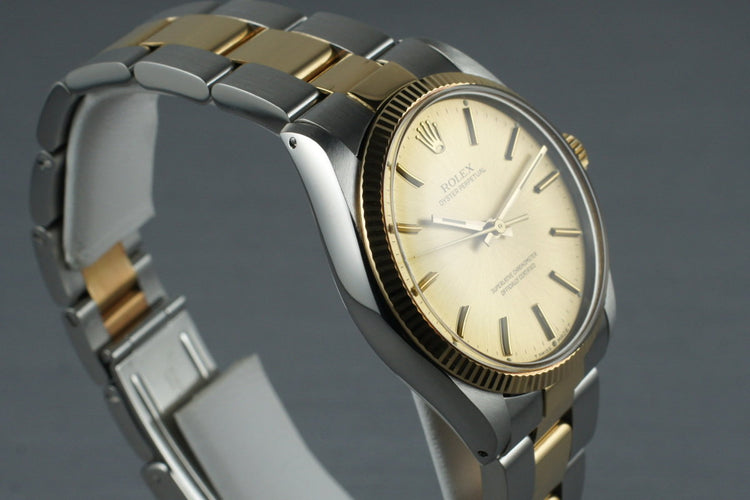 1988 Rolex Two Tone Oyster Perpetual 1005 with Box and Papers