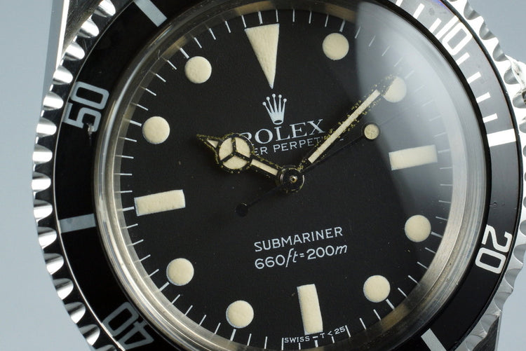 1982 Rolex Submariner 5513 Mark IV Maxi Dial with Box and Papers
