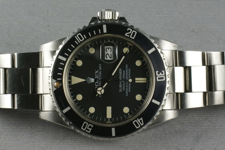 Rolex Submariner 16800 Fantastic Matte dial and Unpolished case