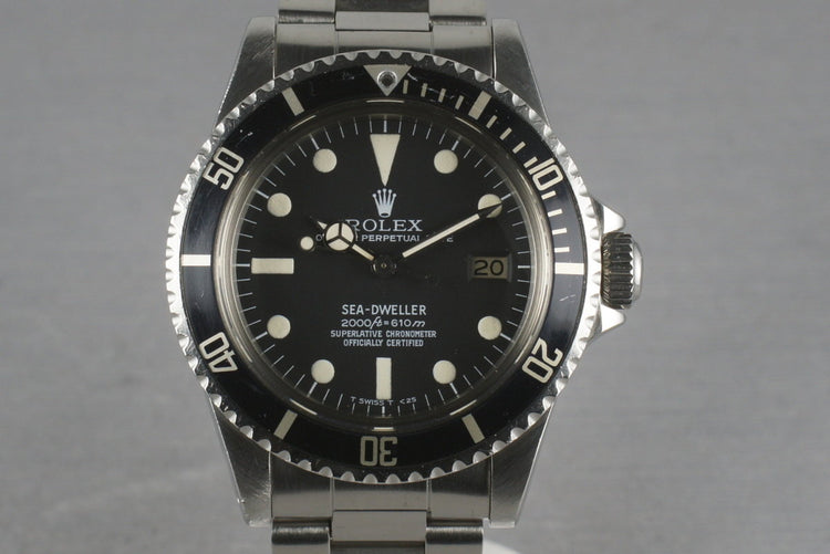 1978 Rolex Sea Dweller 1665 Rail Dial