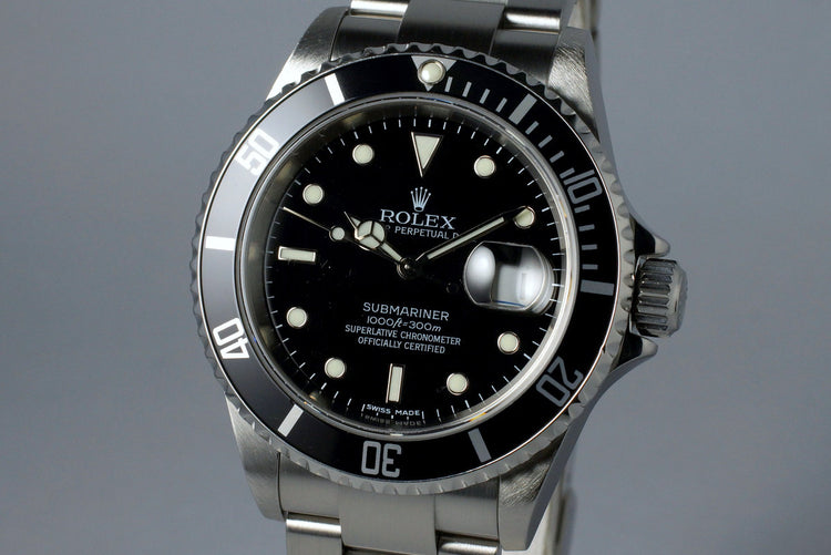 2006 Rolex Submariner 16610 with Box and Papers