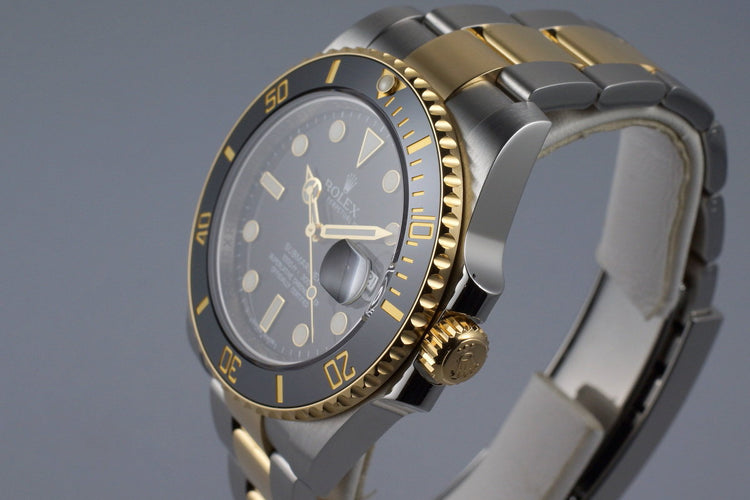 2012 Rolex Two Tone Submariner 116613 Black Dial