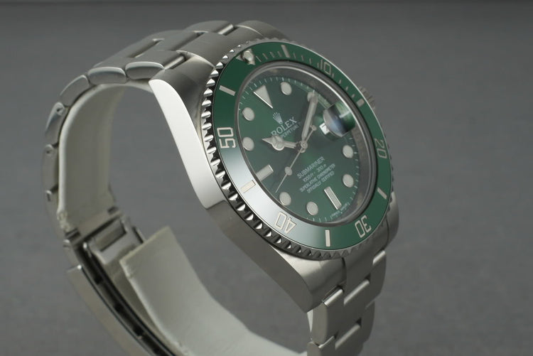 2008 Ceramic Rolex GREEN Submariner 116610V Box and Papers