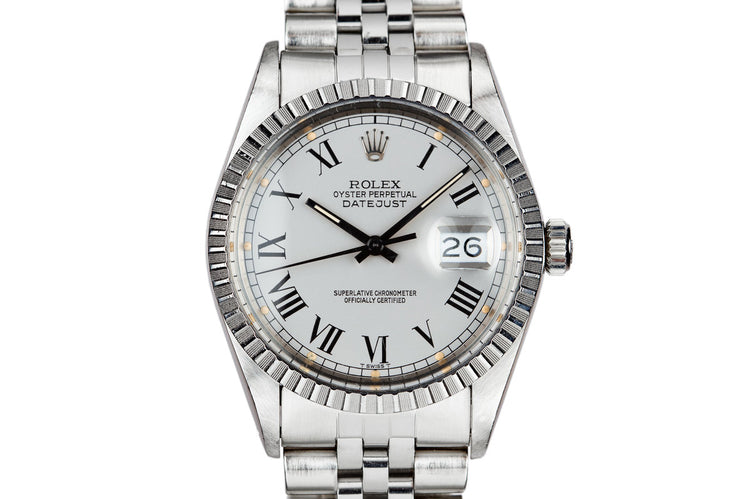 1986 Rolex DateJust 16030 Service Case with Silver Buckley Dial