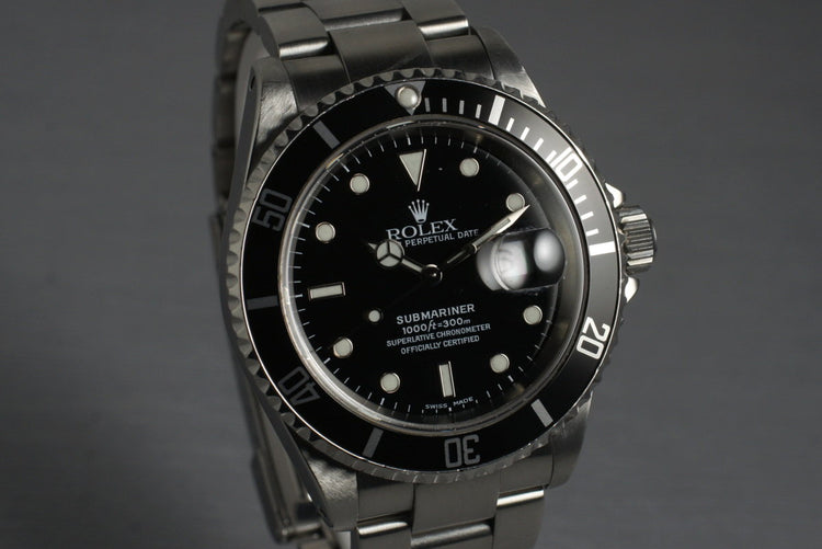 2001 Rolex Submariner 16610