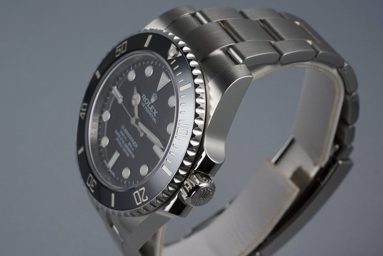 2015 Rolex Submariner 114060 with Box and Papers