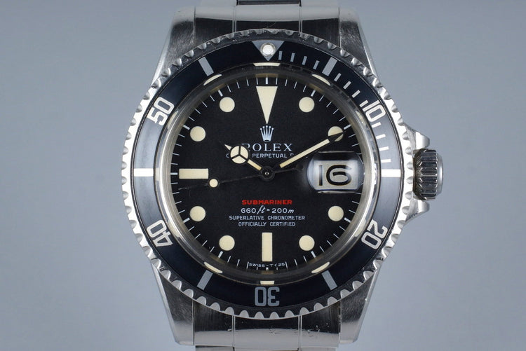 1971 Rolex Red Submariner 1680 Mark IV Dial UNPOLISHED