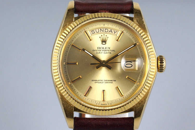 1972 Rolex YG Day-Date 1803 Champagne Sigma Dial