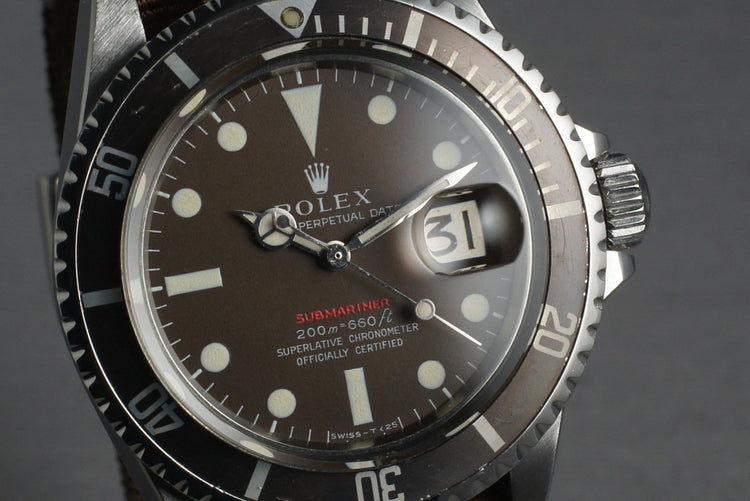1969 Rolex Red Submariner 1680 Meters First Mark 3 BROWN dial