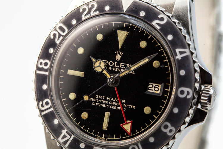 1963 Rolex GMT 1675 PCG Gilt Chapter Ring Dial