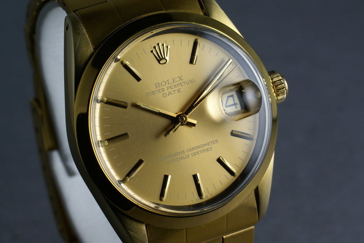 Rolex Date 1550 Gold cap ... box and papers