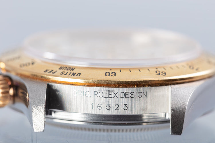 1996 Rolex Zenith 18K/ST 16523 White Diamond Dial Daytona