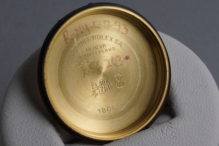 1984 Rolex YG Day-Date 18038 Factory Champagne Diamond Dial with Box and Papers